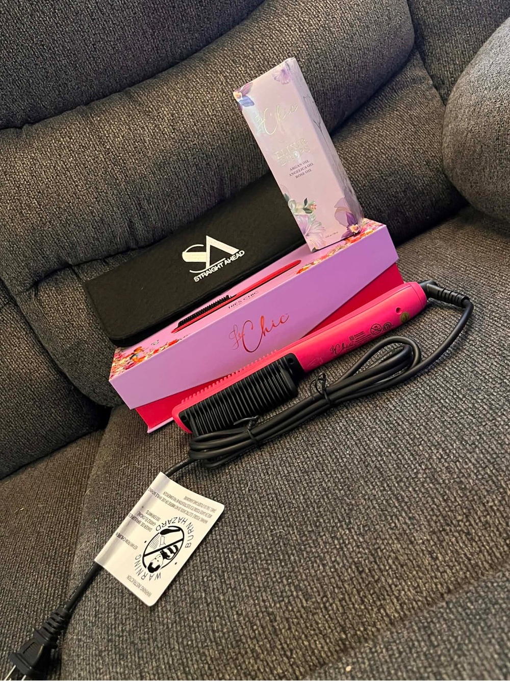 Le Chic Iconic Hair Straightening & Curling Comb Bundle - Brand New!